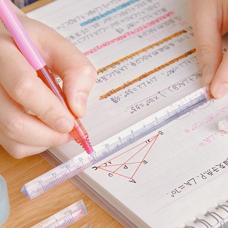 3шт 15см прозрачная треугольная линейка многофункциональные инструменты для рисования DIY школьные канцелярские принадлежности