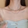 Экзотическое двухслойное ожерелье из жемчуга, легкая роскошь, высококачественная цепочка на ключицы, нишевый модный дизайн, цепочка на шею, ожерелье, ювелирные изделия