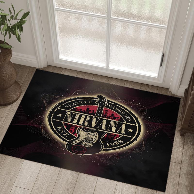 Nirvana Design Crystal Velvet Carpet Cozy Non?Slip Printed Rug For Bedroom Living Room Entrance