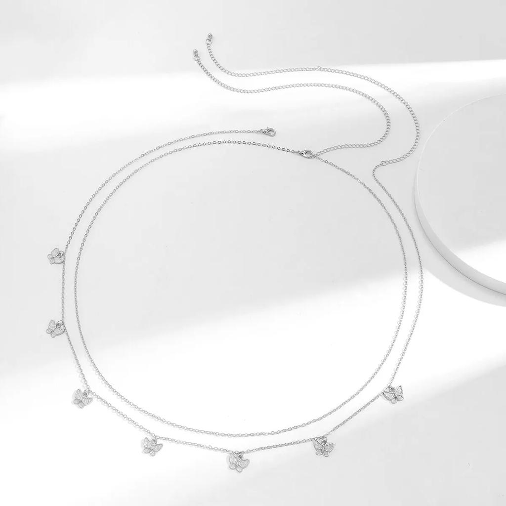 Fashion Classic Cute Butterfly Waist Chain Women Simple Thin Basic Sexy Body Chain Jewelry Summer Vacation Accessories