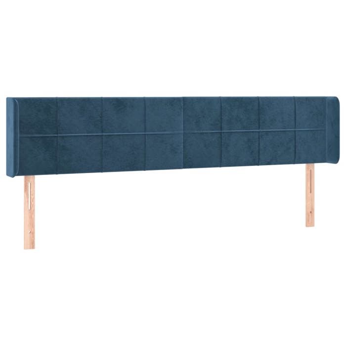 VidaXL LED Headboard Bedroom Furniture Double Bed Accessory Head of Bed Frame Interior Dark Blue 3123306