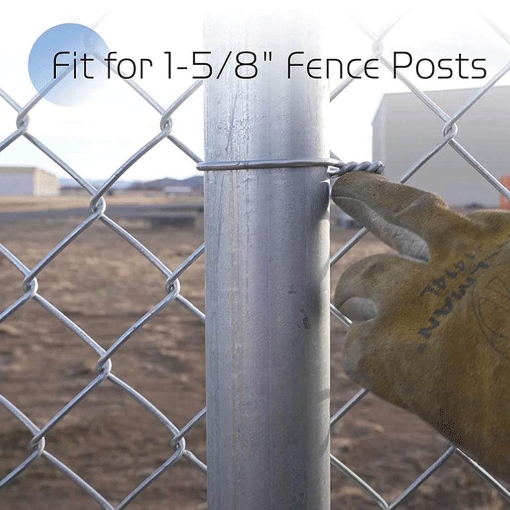 100 шт. Многоцелевая стяжка для сетки-рабицы 11 калибра Прочные металлические скрутки для фермерских и садовых ограждений Материалы для проектов