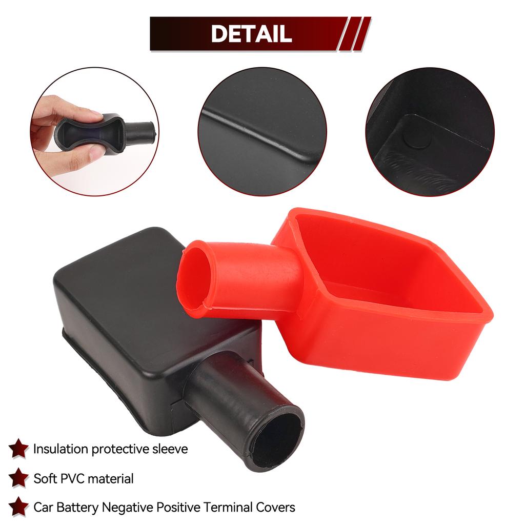 1 пара универсальных автомобильных аккумуляторных батарей, клеммные крышки, защитные крышки для отрицательных и положительных клемм, сменные батареи, автомобильные аксессуары