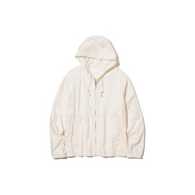 Uniqlo Однотонная хлопковая куртка с капюшоном Унисекс куртки Цвет: внебелый 456991-01
