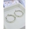 Paichichi Save Zone 05 Sterling Silver Hoop Earrings Szssa101836E (S9671131)