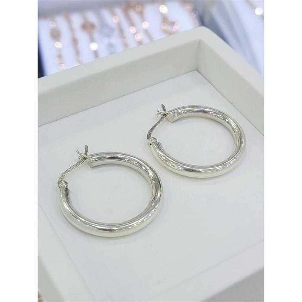 Paichichi Save Zone 05 Sterling Silver Hoop Earrings Szssa101836E (S9671131)