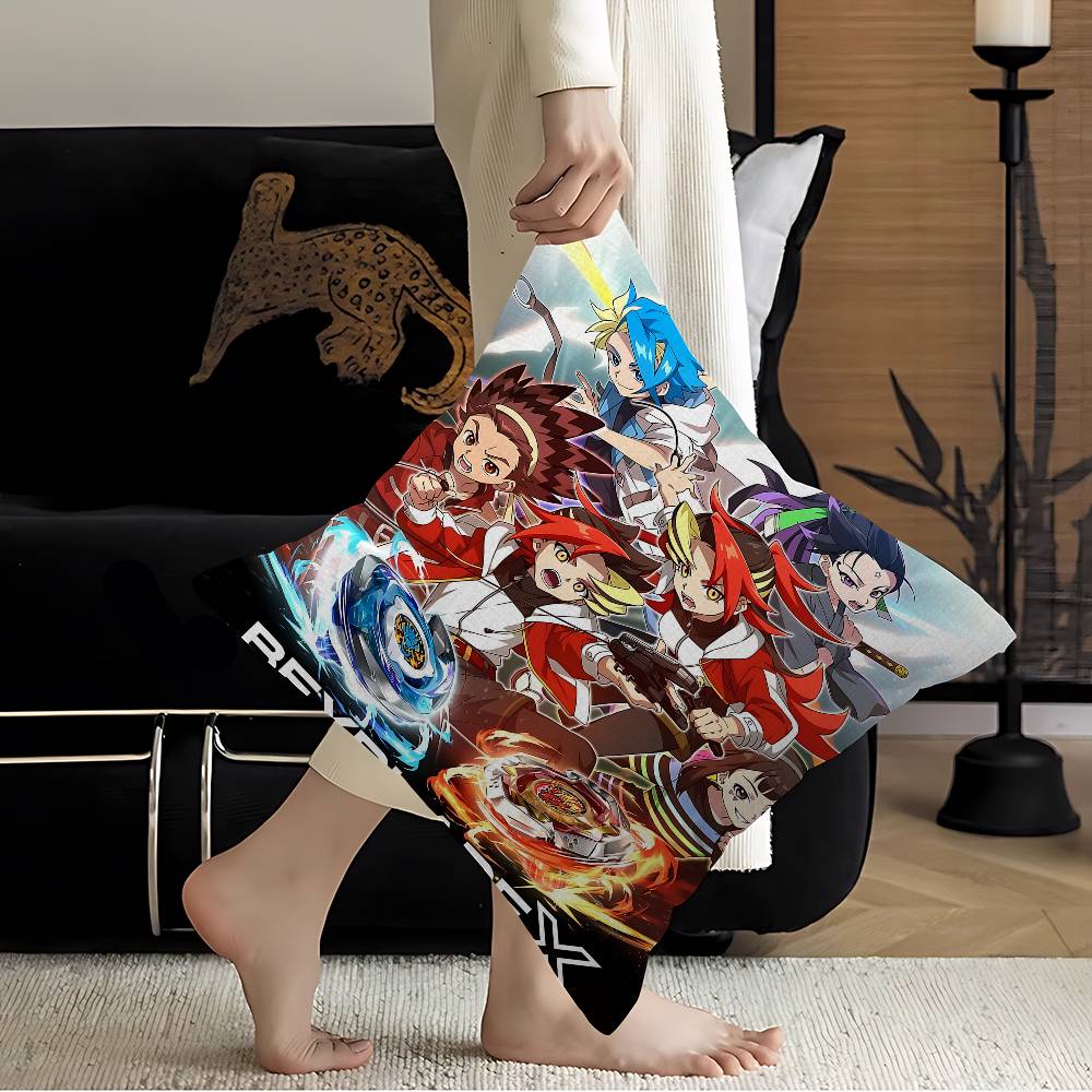 Anime B-Beyblade X Vintage Pillow Anime Pillow Sofa Bed Head Pillow Cover Cushion Cover 45x45 Cm Fashion