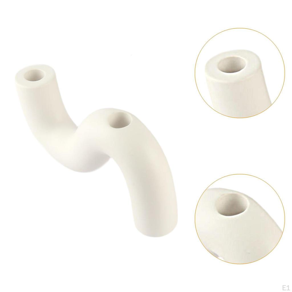 Ceramic Candle Holder for Christmas Pillar Display Home Fireplace Candelabrum