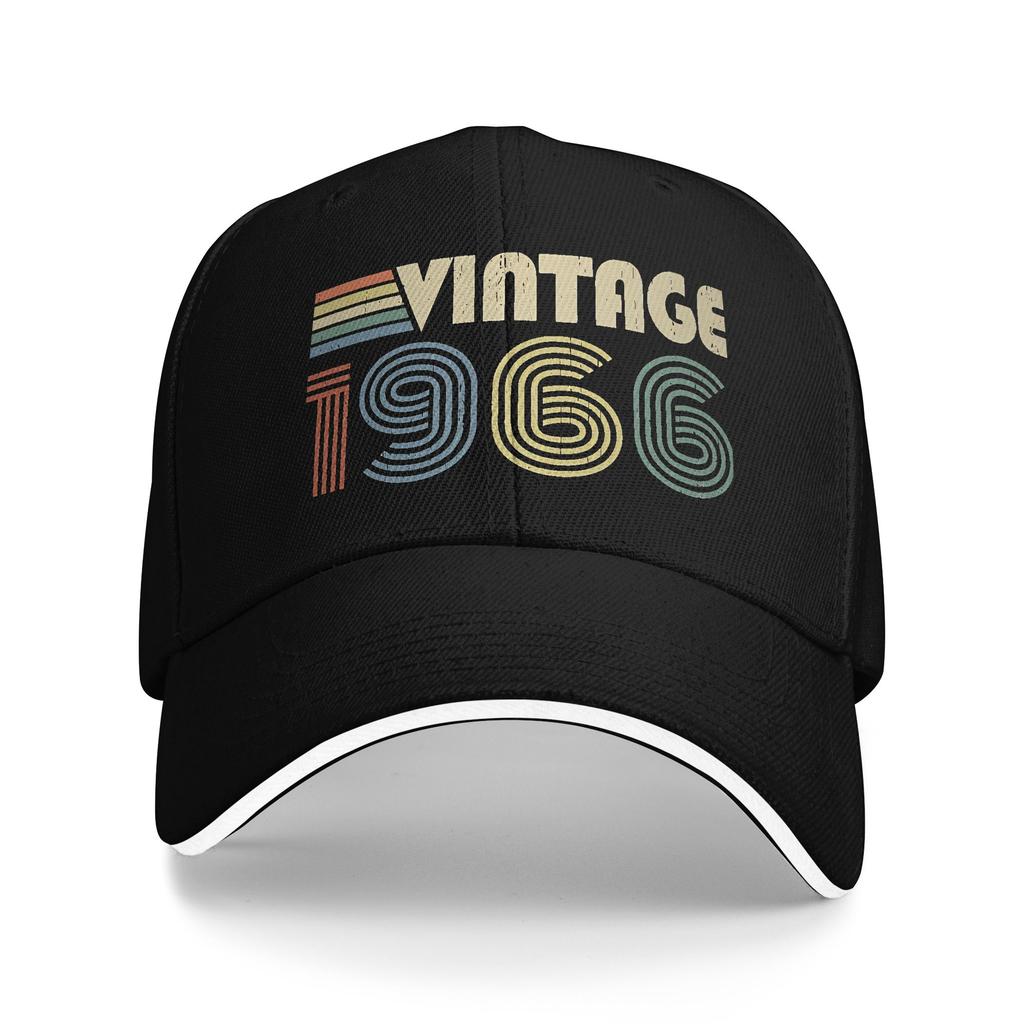 Born in 1966 vintage age 60 years old funny 60th birthday Merch Men Women Baseball Caps  Trucker Hat Fashion Formal Headwear