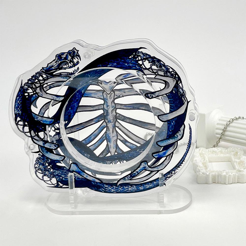 Новая Акриловая Фоторамка 58/75 мм, Защита Значка, Фоторамка в Готическом Стиле и Змея, Декорация, Рамка для Хранения и Демонстрации