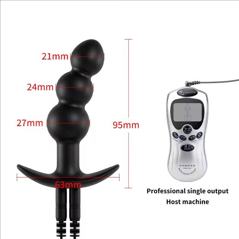 Вибратор с электрошоком Женский силиконовый анальный плаг Беспроводной пульт Мужской массаж простаты Товары для взрослых Анальная мастурбация Секс-игрушка