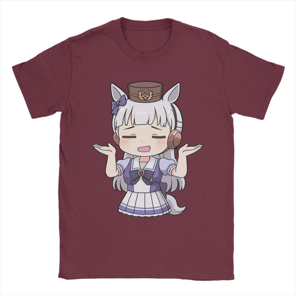 Мужская Женская Золотой Корабль Мем Чиби Из Uma Musume Pretty Derby Футболка 100% Хлопок Графическая Футболка Одежда Наряды