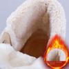 Зимние женские зимние ботинки из хлопка с флокированной толстой подошвой, теплые студенческие ботинки Martins длиной до середины голени, короткие ботинки из натуральной кожи чистого цвета