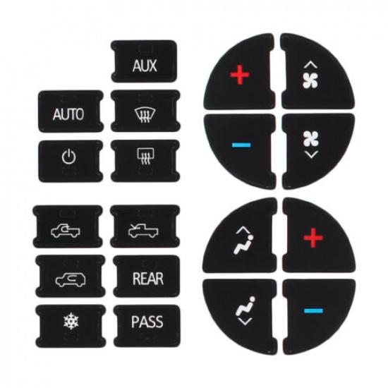 AC Dash Button Repair Kit Dual Climate Control Decal Stickers For GM SUV Trucks
