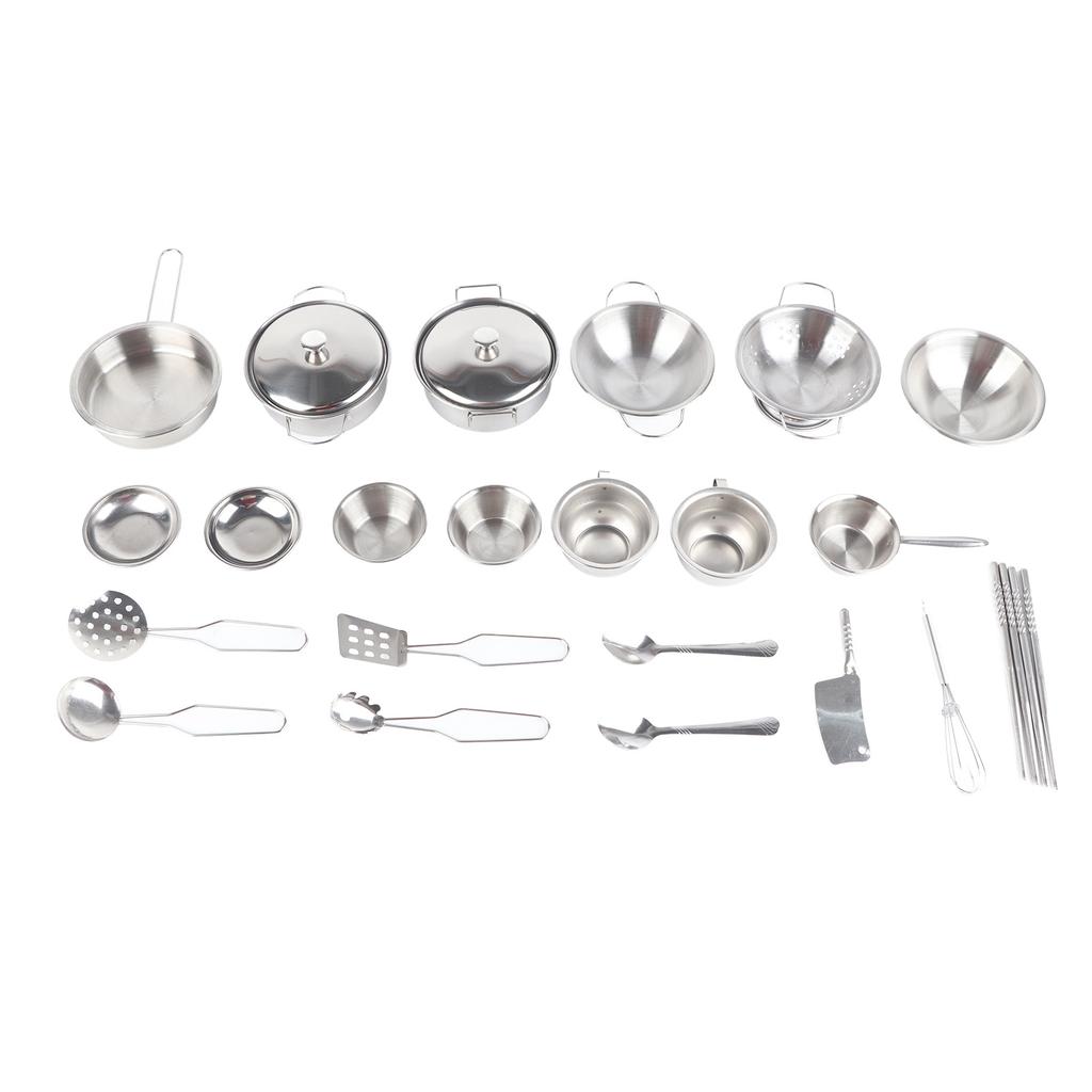 25 шт. кухонные игрушки посуда из нержавеющей стали кухонные принадлежности кастрюля игрушки набор для детей