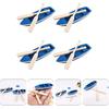 Home Decor 4 Sets Miniature Boat with Oars Resin Canoe Model Figurines Mini Nautical Ocean Beach Scene Ornament for DIY Micro Landscape Accessories