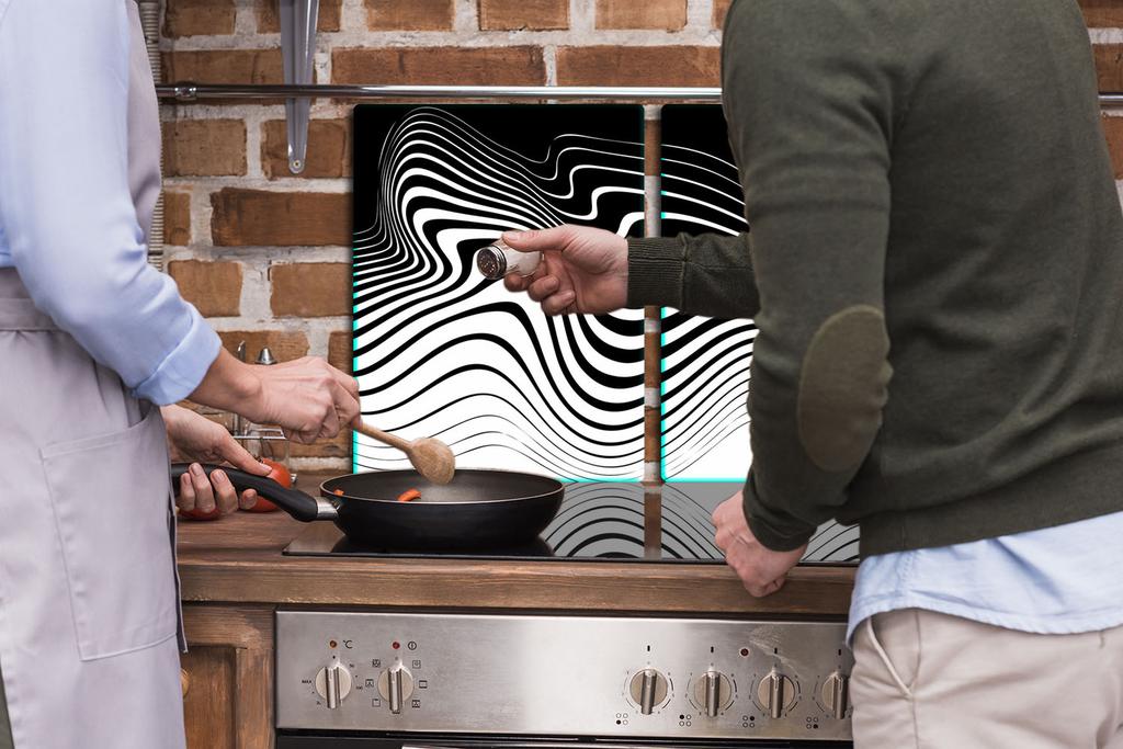2x GLASS PROTECTIVE PLATE FOR STOVE 40x52 FASHIONABLE