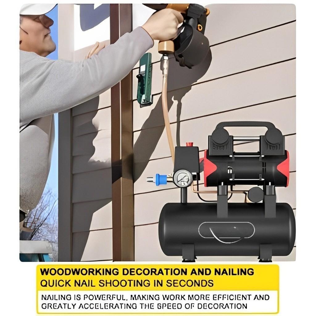 1500 Вт Высокомощный Воздушный Компрессор Сверхмощный Электрический Воздушный Насос Профессиональный Безмасляный Бесшумный Тип Электроинструменты