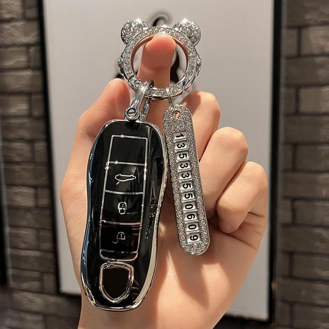 Чехол для ключей из ТПУ для Porsche Cayenne 958 911 Lepin 996 Macan Boxster Panamera 997 944 924 Panamera 718 971 9YA