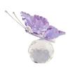 Faux Crystal Butterfly Ornament Desktop Sparkling Butterfly On Ball Collectible Prismatic Butterfly Figurine for Desk Bookcase Shelf