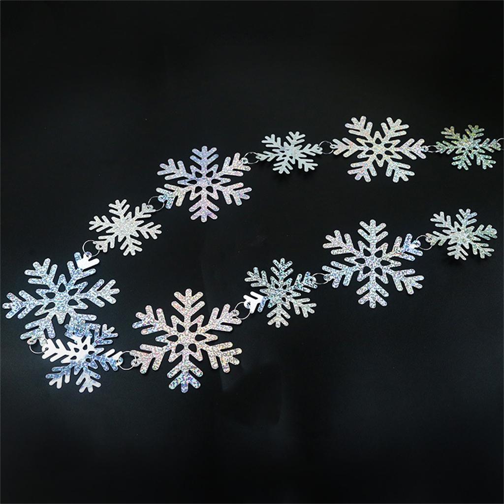 Snowflake Ornaments Christmas Banner Snowflake Garland Party Winter Festival Party Supplies  Party Decoration New Year Party Home Decorat