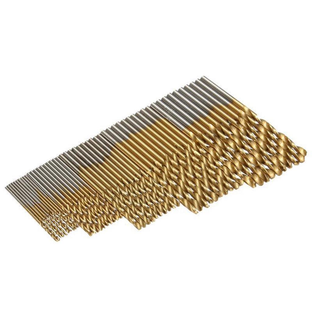 50 шт. титановых сверл для закручивания теста, набор инструментов для электрических дрелей с высокоскоростным хвостовиком 1-3 мм