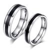 Men Women Black Band Ring Titanium Stainless Steel Fashion Jewelry Lover Gift