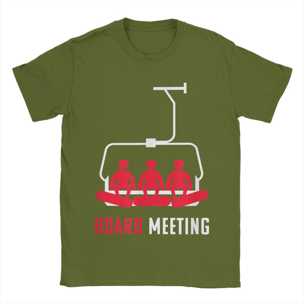 Snowboard Board Meeting TShirt Summer Cotton TShirts For Unisex Trending Print Tshirt Short Sleeve Y2K Funny Top Tees