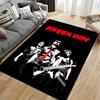 Rock Band Graphic Print Carpet suitable as a non-slip mat for the living room or bedroom sofa