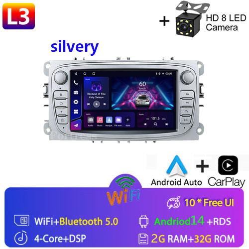 Android 14 для Ford Focus mk2 S-Max Mondeo Galaxy C-Max автомобильное радио Carplay GPS мультимедийный видеоплеер DSP AHD DVR 2din стерео