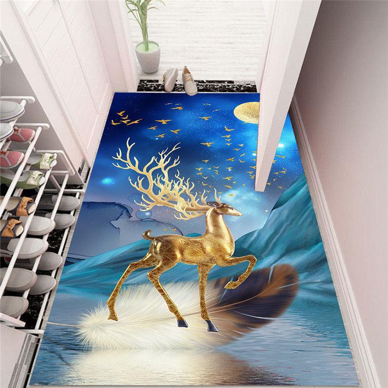 3D китайский напольный коврик от двери до двери, дверной коврик для дома, спальни, гостиной, ванной комнаты, нескользящий впитывающий коврик, который можно стирать в машине