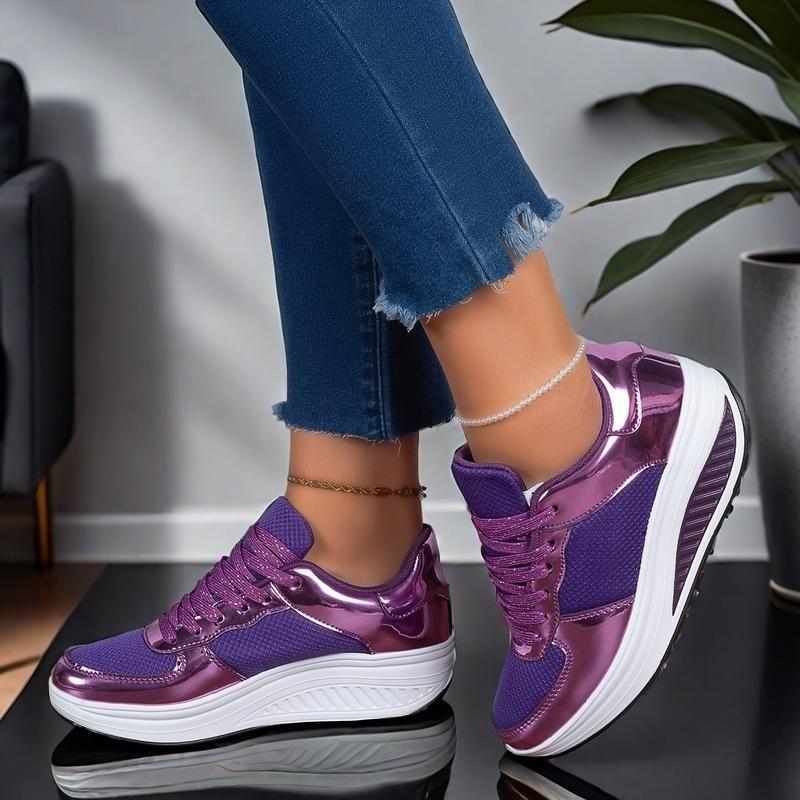 36-43 Женская модная спортивная и повседневная обувь большого размера на толстой подошве, увеличивающая рост, обувь-качалка