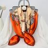 Квадратный шарф из атласа с цветком кешью, летний шелковый шарф, тонкая шаль, платок для головы Amazon Foreign Trade, шарф