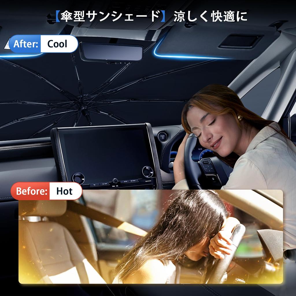 New Mitsubishi Delica Mini Umbrella-Shaped Sun Shade, Dedicated Car Sun Shade, Designed for Cars,