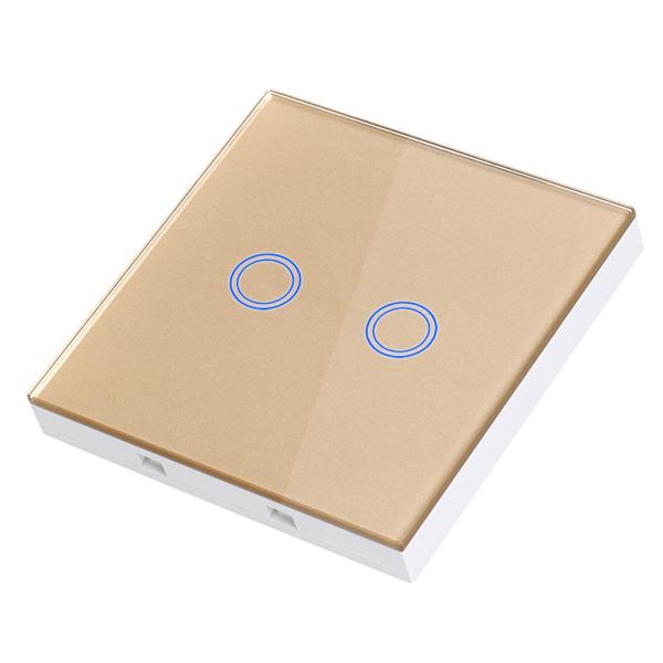 EU Standard Switch Glass Touch Panel Wall Light Switch for Smart Home