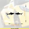 3pcs Shark Silhouette Two Eyes Facing Vinyl Bumper Sticker - Durable, Easy Apply for Glass & Metal Surfaces & Waterproof,