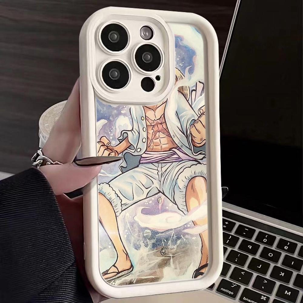 Ae92 One Piece Luffy Gear 5 Защитные чехлы для телефонов для iPhone 13 14 15 Pro Max XR infinix Hot 40i 30i Tecno Camon 30 20 Pro Angel Eyes Задняя крышка из ТПУ