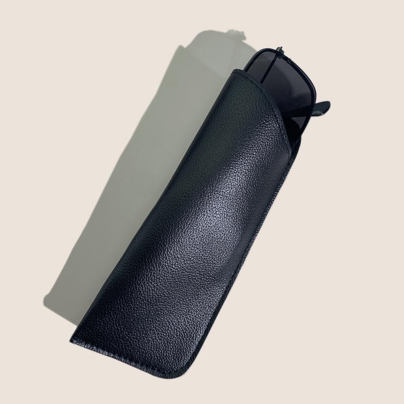 Чехол для очков из искусственной кожи, держатель для солнцезащитных очков, черный