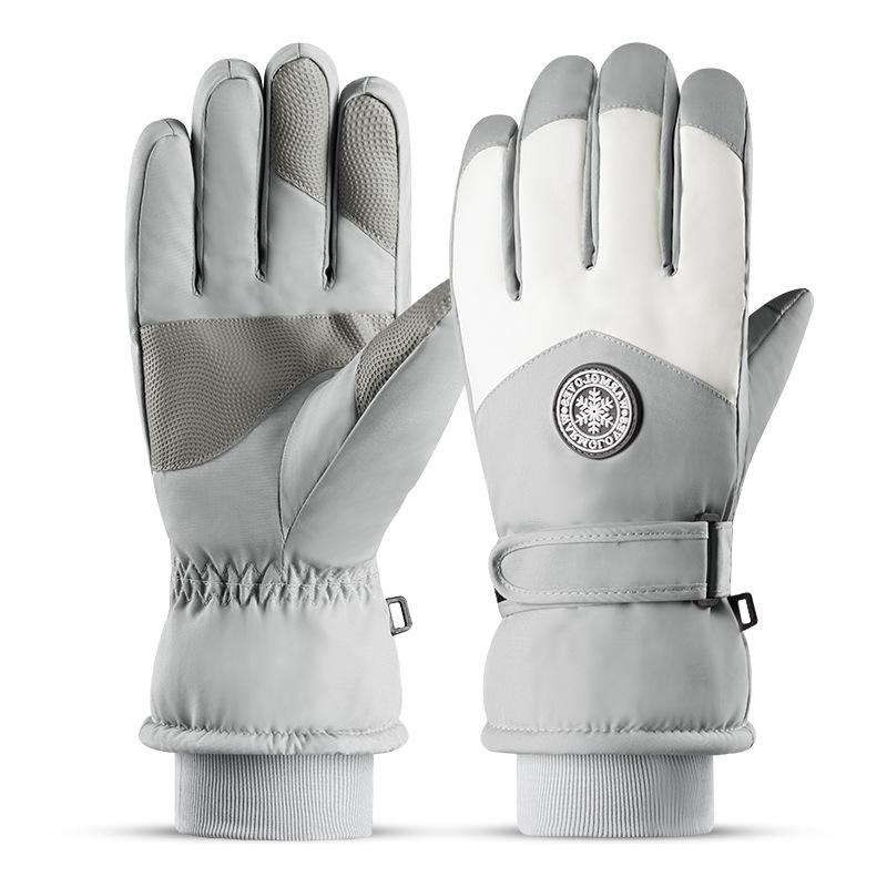 Лыжные перчатки Велосипедные Теплые и Защищающие от холода перчатки Женские Флисовые Утепленные Ветрозащитные Зимние Велосипедные Мужские Сенсорные