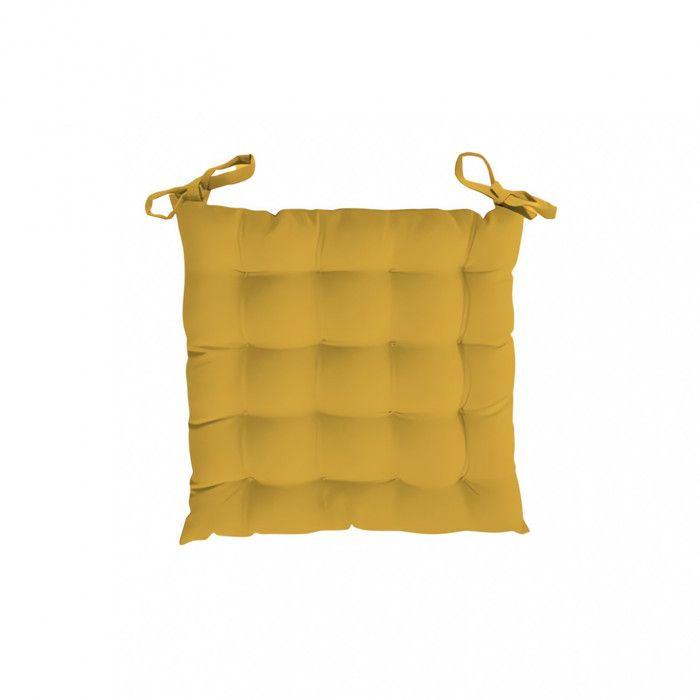 Upholstered Chair Top 40x40x5 Cm ALIX Radiant Yellow, by Soleil D'ochre