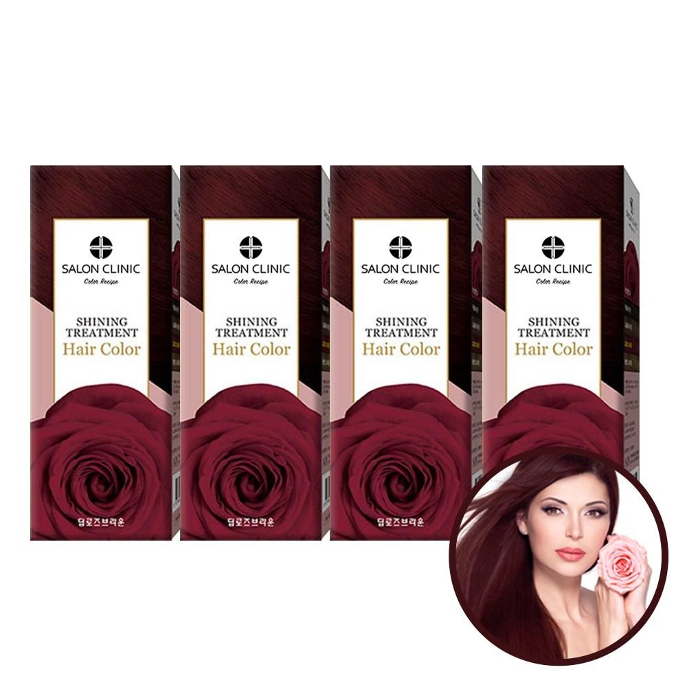 Краска для волос Salon Clinic Self-Hair Dye Deep Rose Brown, 4, Deep Rose, 4