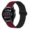 Двухцветный силиконовый магнитный ремешок для часов Huawei GT3/4/GT5 и Samsung Watch4 Pro (20 / 22мм)