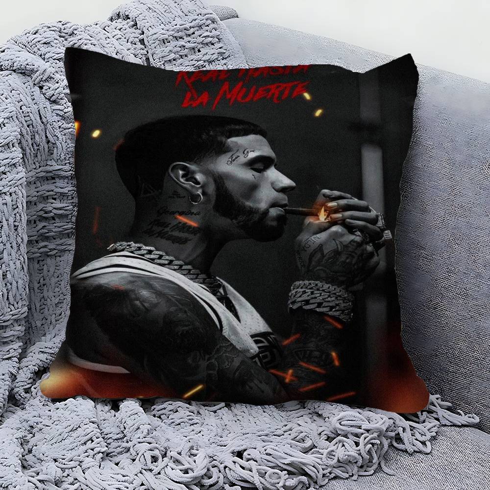 Подушка с принтом рэпера Real A-Anuel AA 45*45 см Наволочка Декоративная наволочка Для домашней подушки Наволочка для подушки на диван