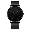 Men's Fashion Ultra Thin Watches Business Stainless Steel Mesh Quartz Watch
