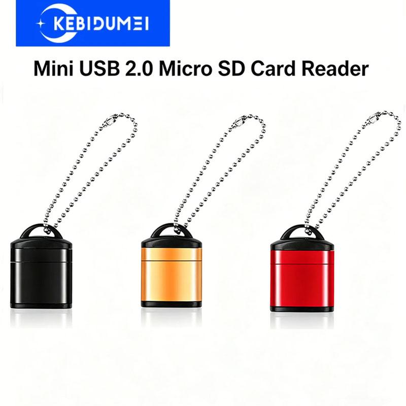 Мини USB 2.0 Micro SD Card Reader Высокоскоростной адаптер с брелоком Портативный кард-ридер Аксессуары для ноутбука
