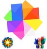 MUYYIKA Cellophane Colored Cellophane 8 Colors Set of 120 Cellophane Paper Crafts DIY Decoration Packaging Stained Glass Album Making Graduation Gift