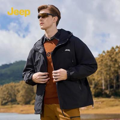 Jeep Унисекс ветрозащитная куртка с капюшоном для улицы