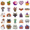 50Pcs Halloween Vinyl Stickers - Spooky Ghost Pumpkin Decals for DIY Party Decor (5.4x4.4cm)