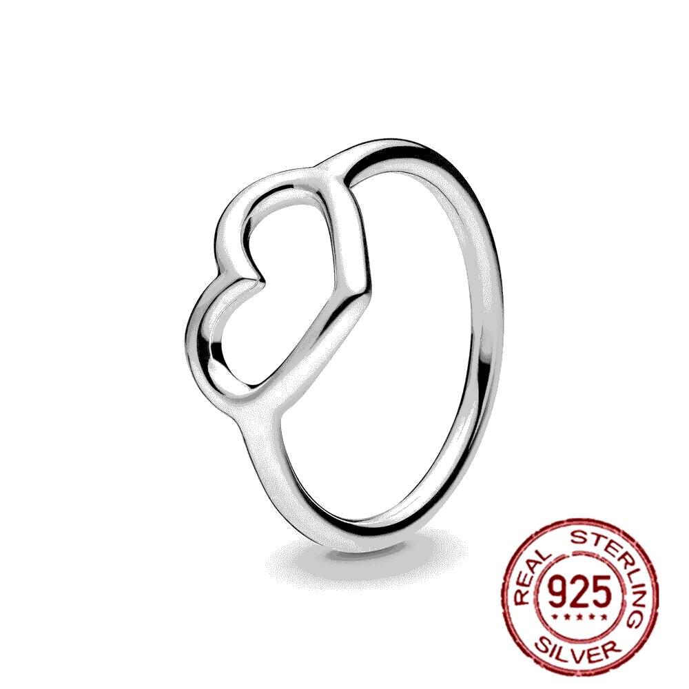 Voguish Fashionable Color Rings Sparkling Angel Wings Polished Open Heart Geometric Shapes Open Rings Women Anniversary