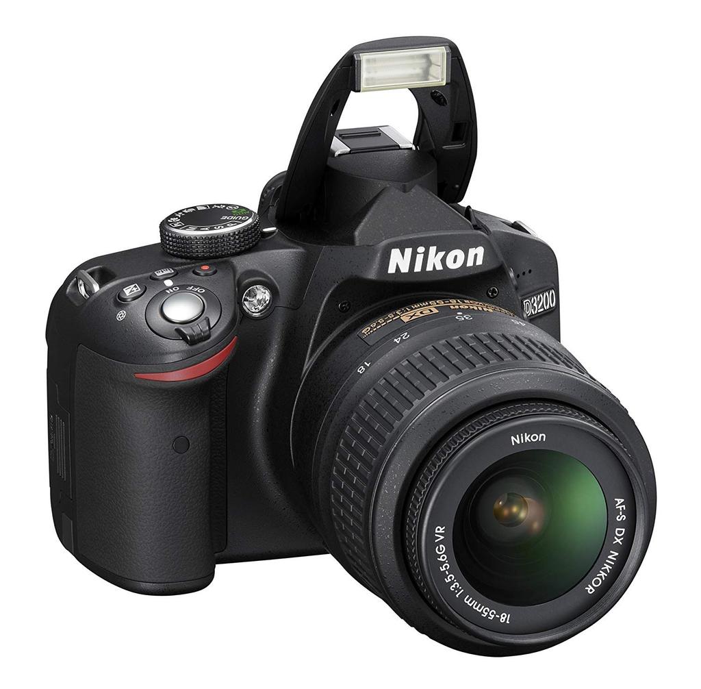 Nikon Digital SLR Camera D3200 Lens Kit DX NIKKOR VR Included Black D3200LKBK AF-S 18-55mm f/3.5-5.6G